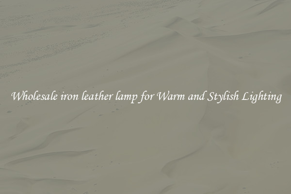 Wholesale iron leather lamp for Warm and Stylish Lighting