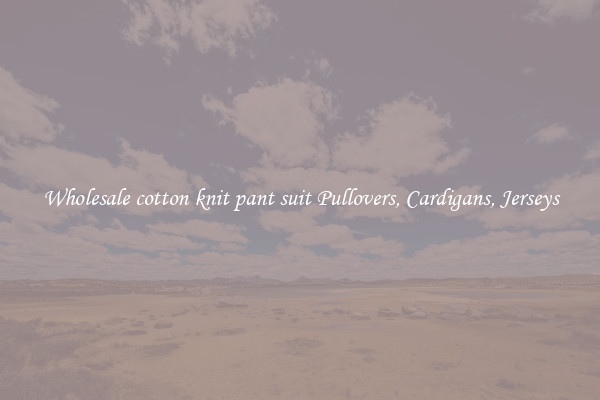 Wholesale cotton knit pant suit Pullovers, Cardigans, Jerseys