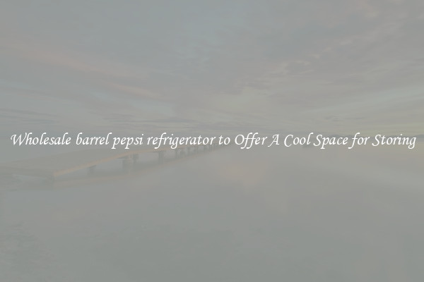 Wholesale barrel pepsi refrigerator to Offer A Cool Space for Storing