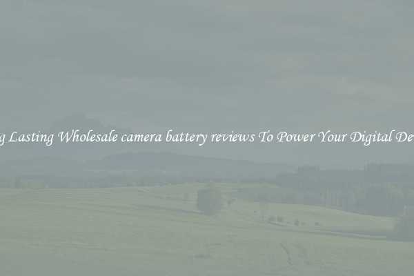 Long Lasting Wholesale camera battery reviews To Power Your Digital Devices