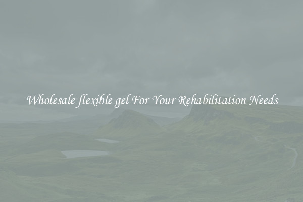 Wholesale flexible gel For Your Rehabilitation Needs