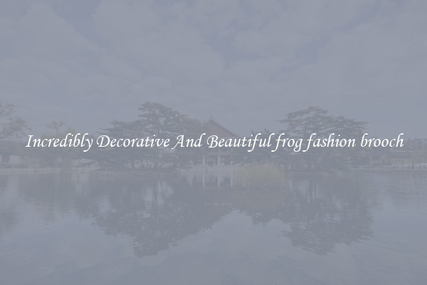 Incredibly Decorative And Beautiful frog fashion brooch