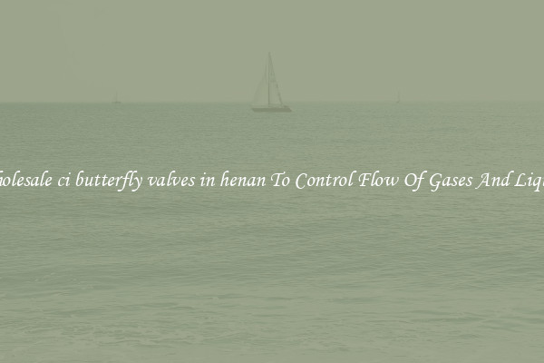 Wholesale ci butterfly valves in henan To Control Flow Of Gases And Liquids