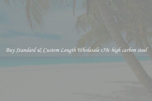 Buy Standard & Custom Length Wholesale s50c high carbon steel