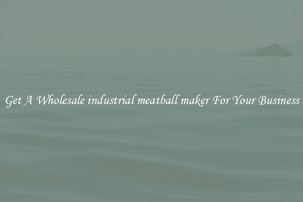 Get A Wholesale industrial meatball maker For Your Business