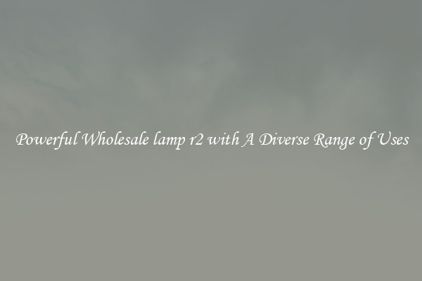 Powerful Wholesale lamp r2 with A Diverse Range of Uses