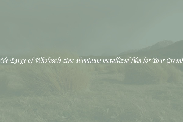 A Wide Range of Wholesale zinc aluminum metallized film for Your Greenhouse