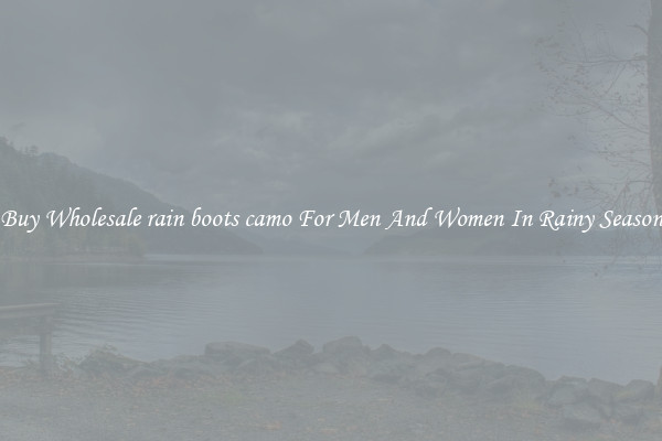 Buy Wholesale rain boots camo For Men And Women In Rainy Season