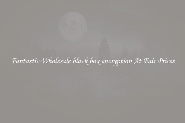 Fantastic Wholesale black box encryption At Fair Prices