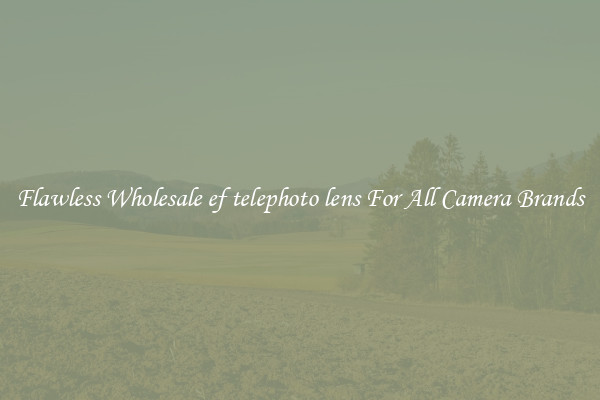 Flawless Wholesale ef telephoto lens For All Camera Brands