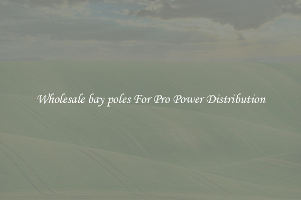 Wholesale bay poles For Pro Power Distribution