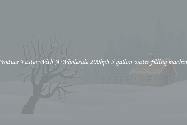 Produce Faster With A Wholesale 200bph 5 gallon water filling machine